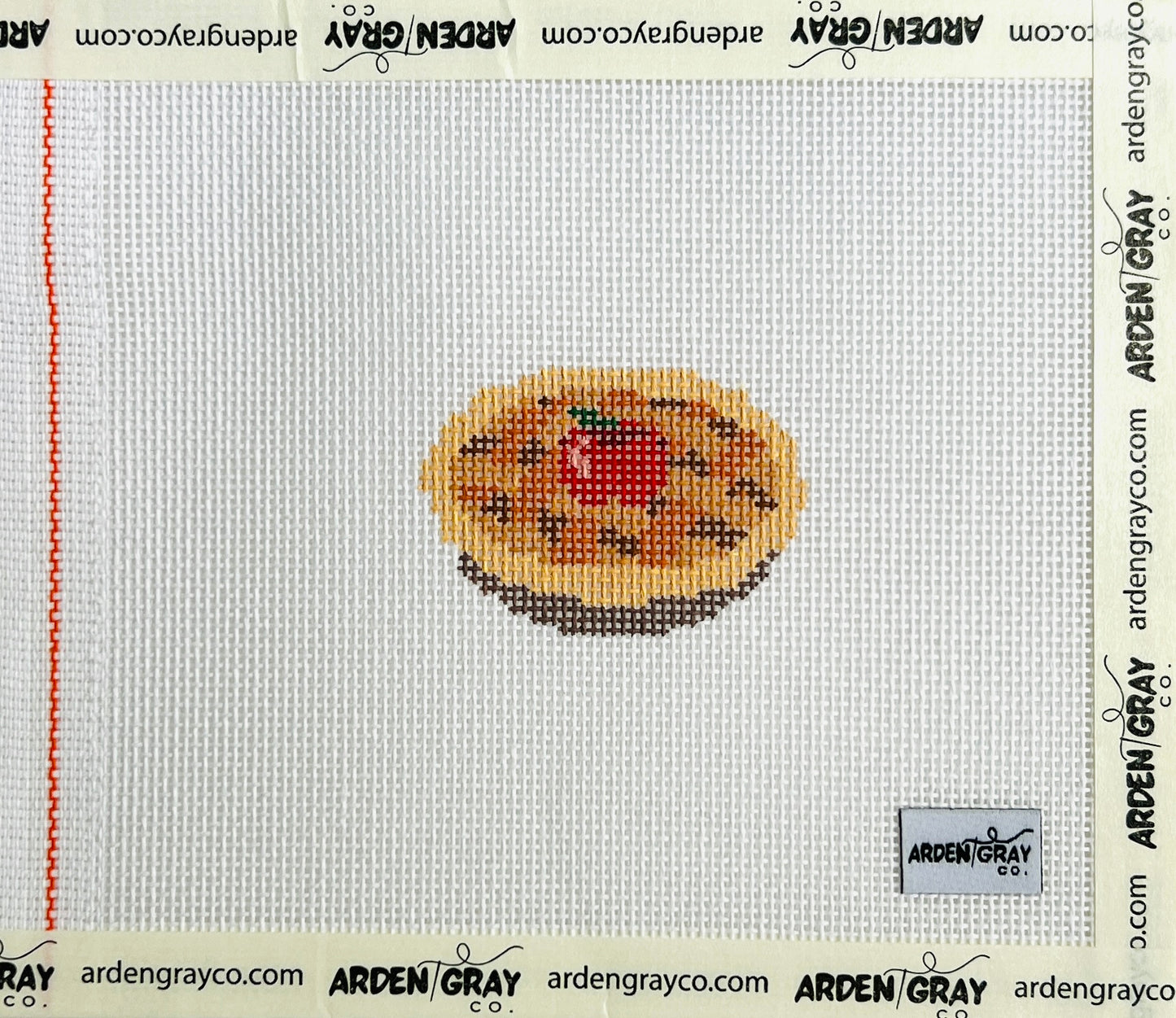 Apple Pie mini needlepoint canvas