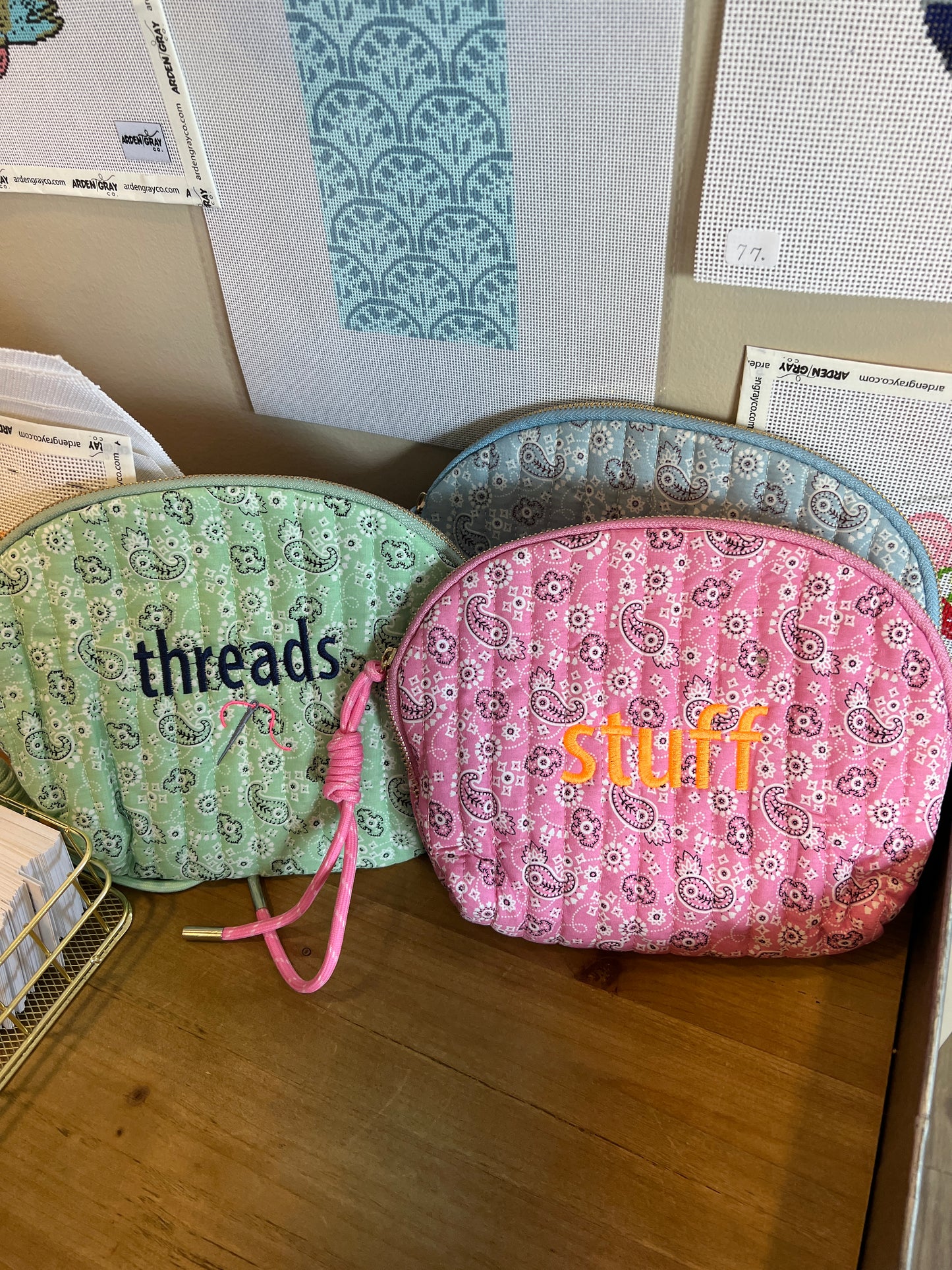 Pink “Stuff” paisley pouch