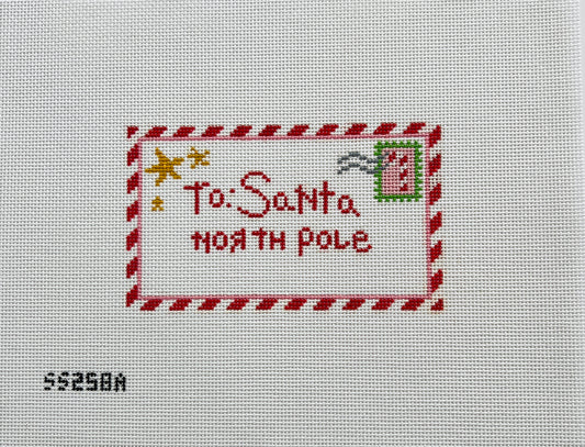 To Santa North Pole Needlepoint Canvas