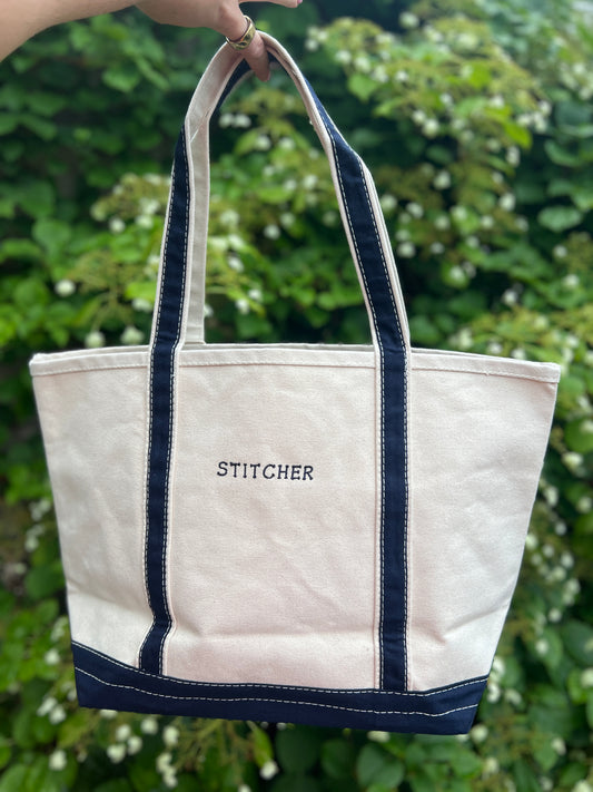 Large Stitcher Tote Navy