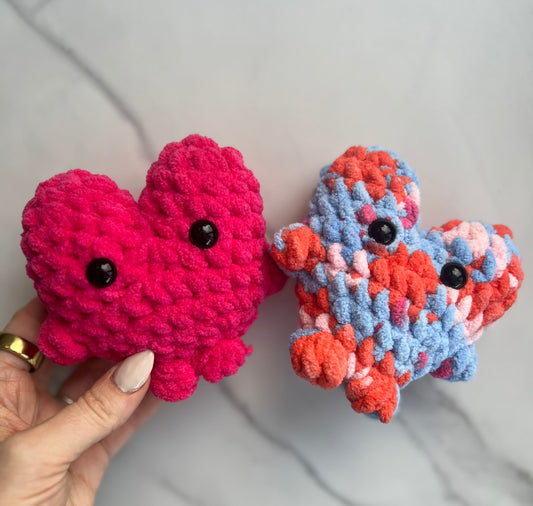 Crochet heart buddies