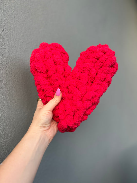 Hand Knit Heart Kit, Chunky Knit Heart Kit, Chunky Knit Heart Pattern