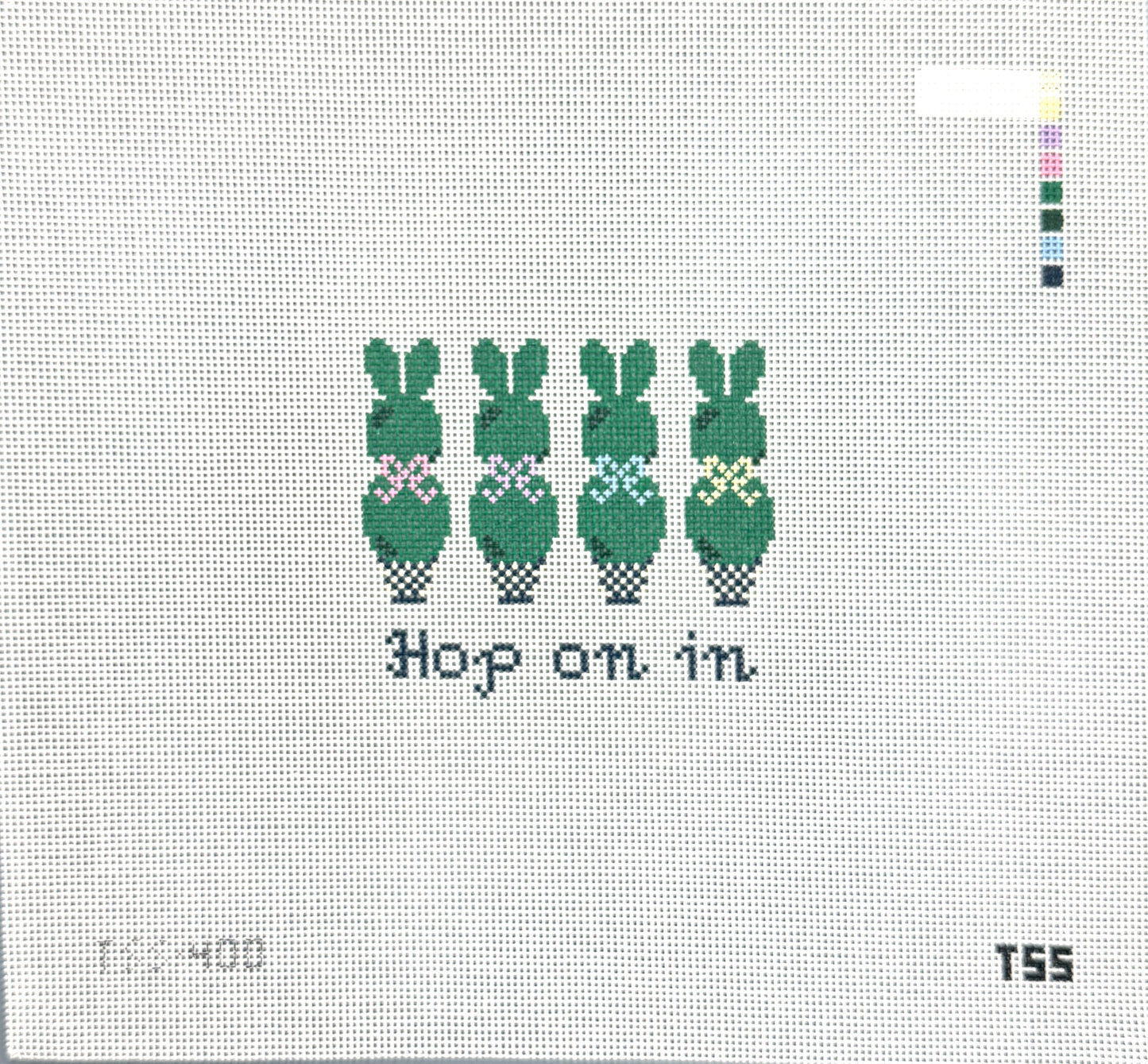 Bunny Topiary Needlepoint Canvas