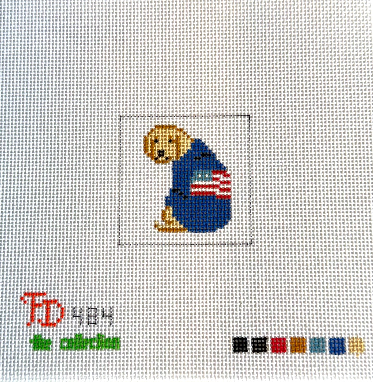 Lab Puppy in Flag Sweater