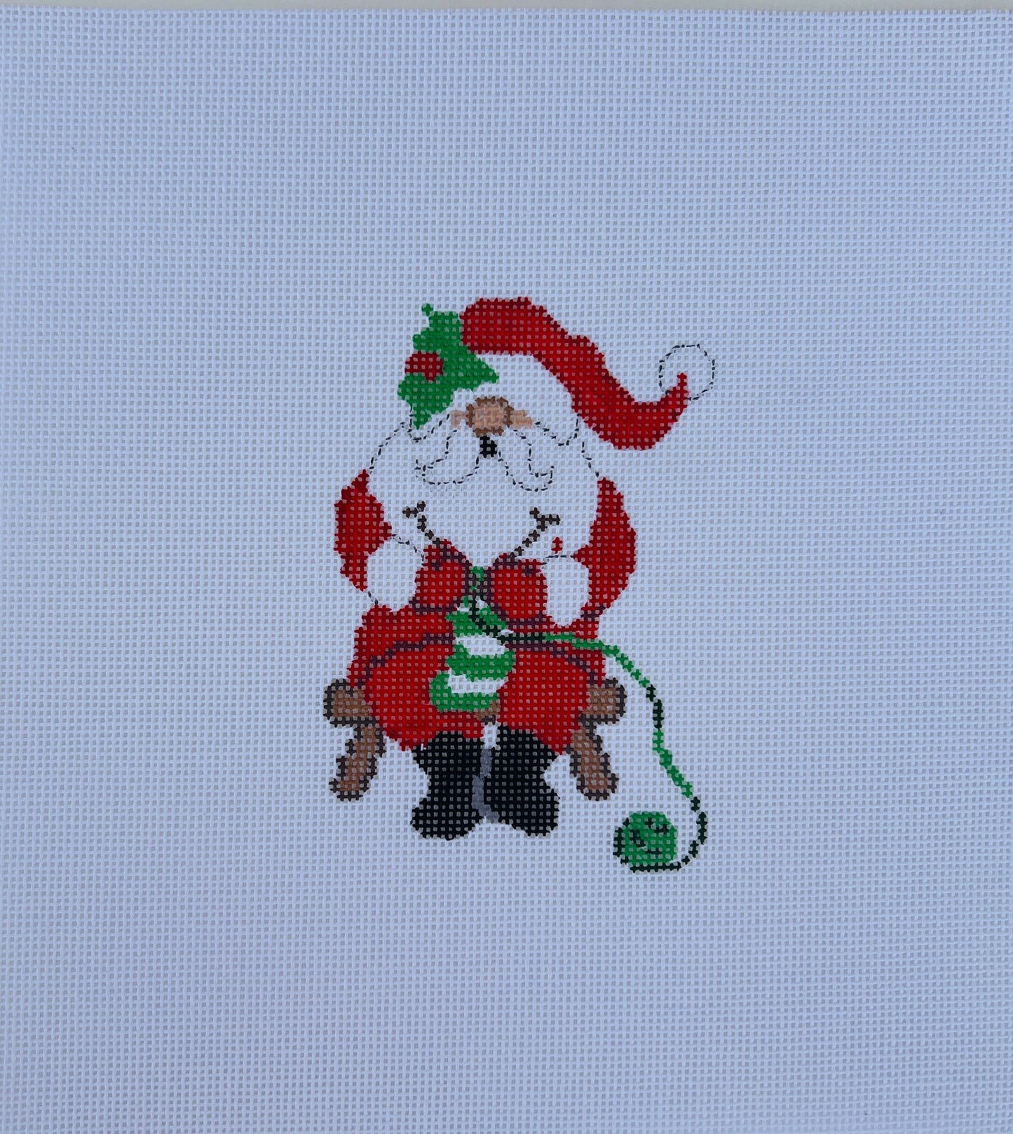 Knitting Santa