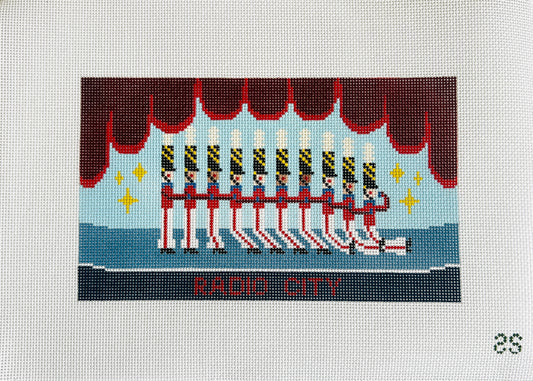 Radio City Rockettes Needlepoint Canvas