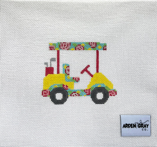 Bright Patterned Golf Cart