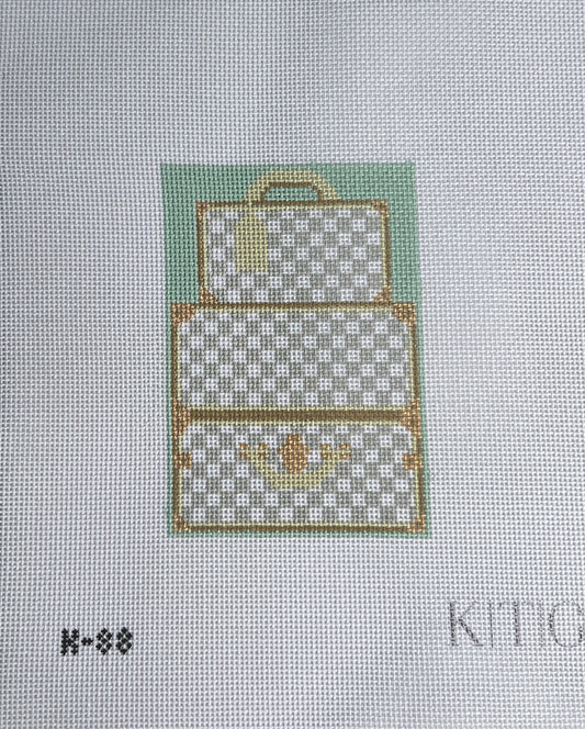 White Check Travel Trunks
