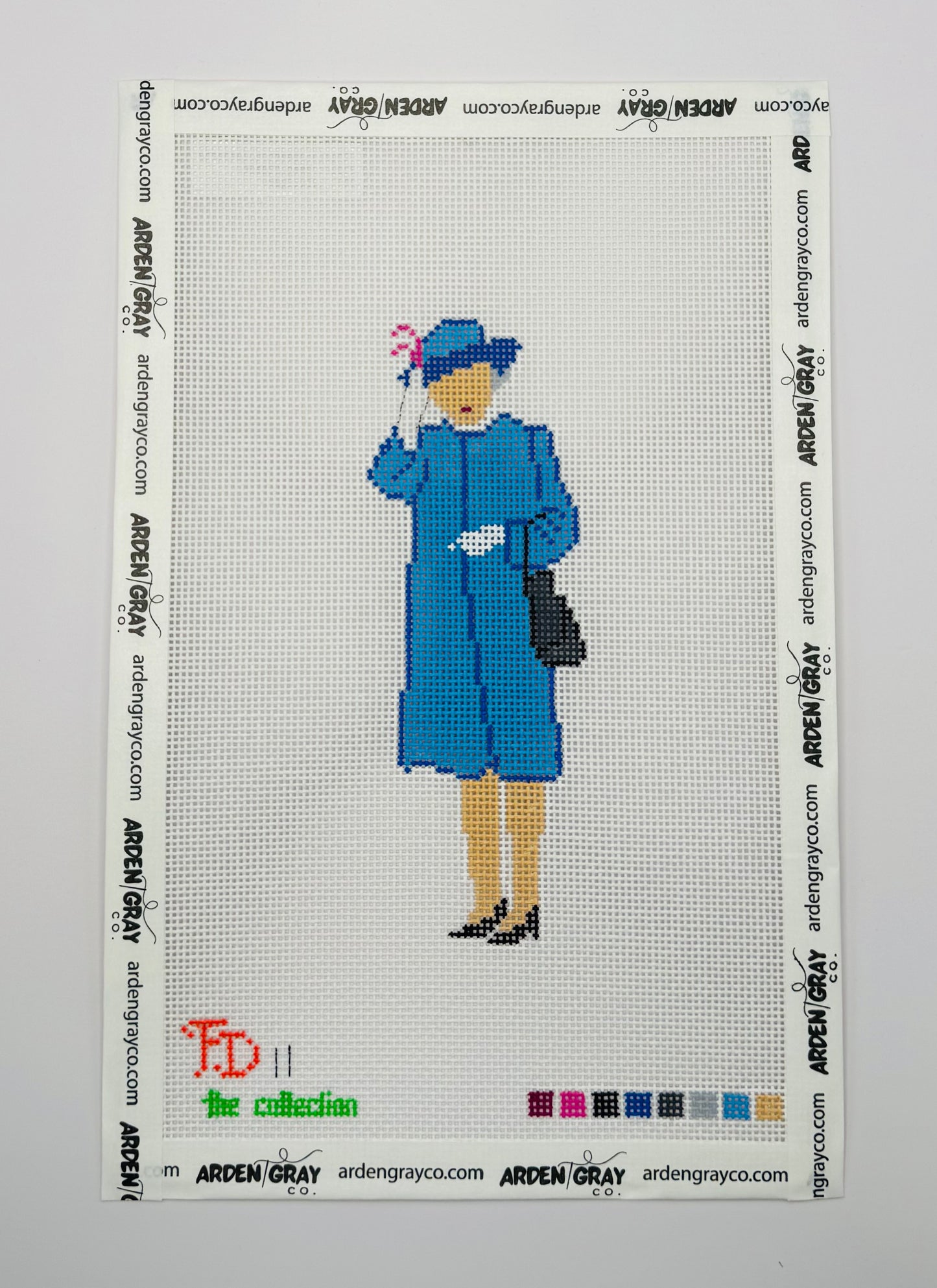 Queen Elizabeth Waves in Blue