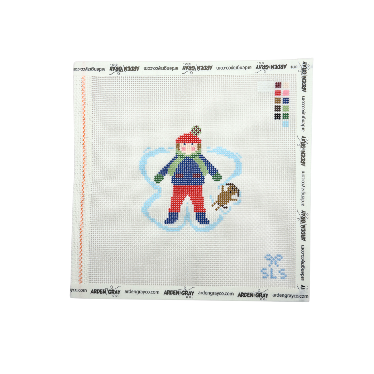 Snow Angel Boy with Dog