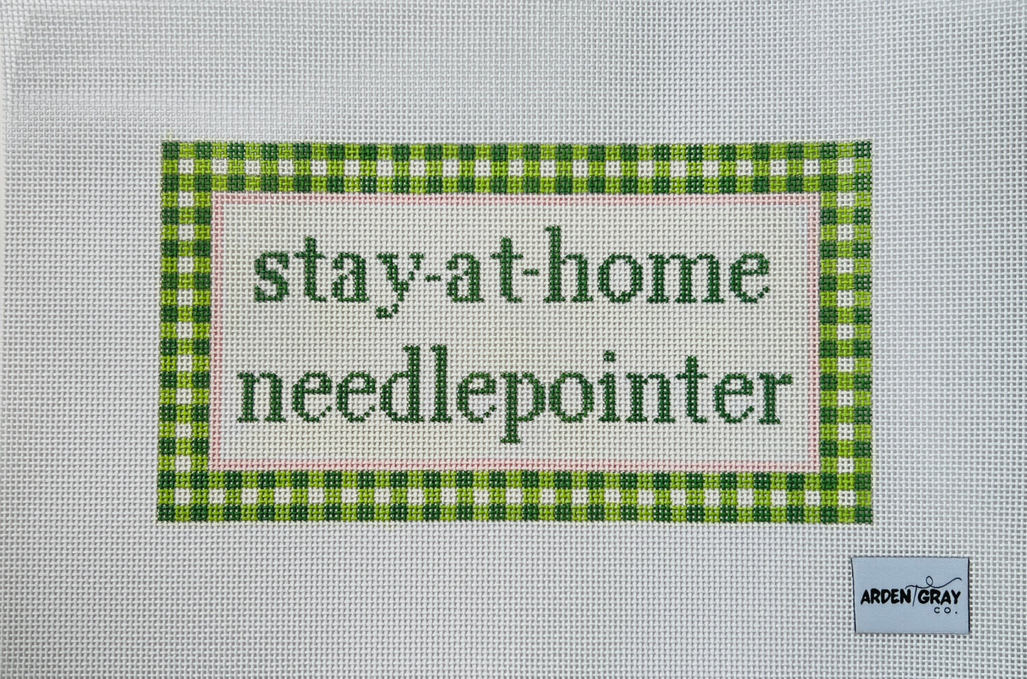Gingham Stay-at-home-needlepointer