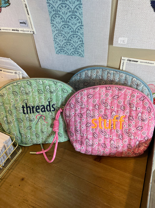 Pink “Stuff” paisley pouch