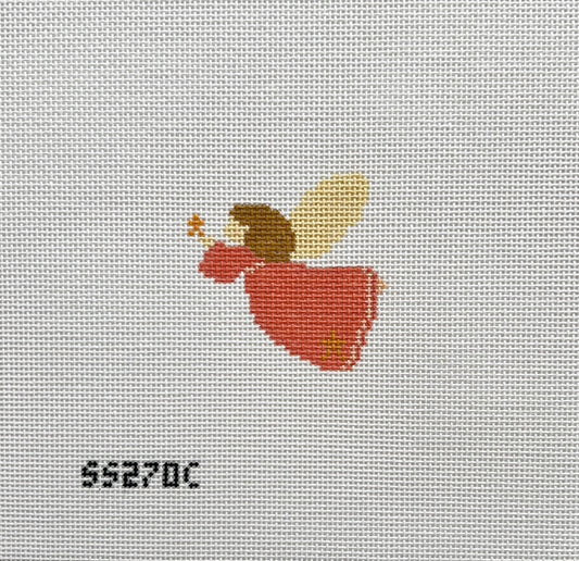 Angel Needlepoint Peach with Star