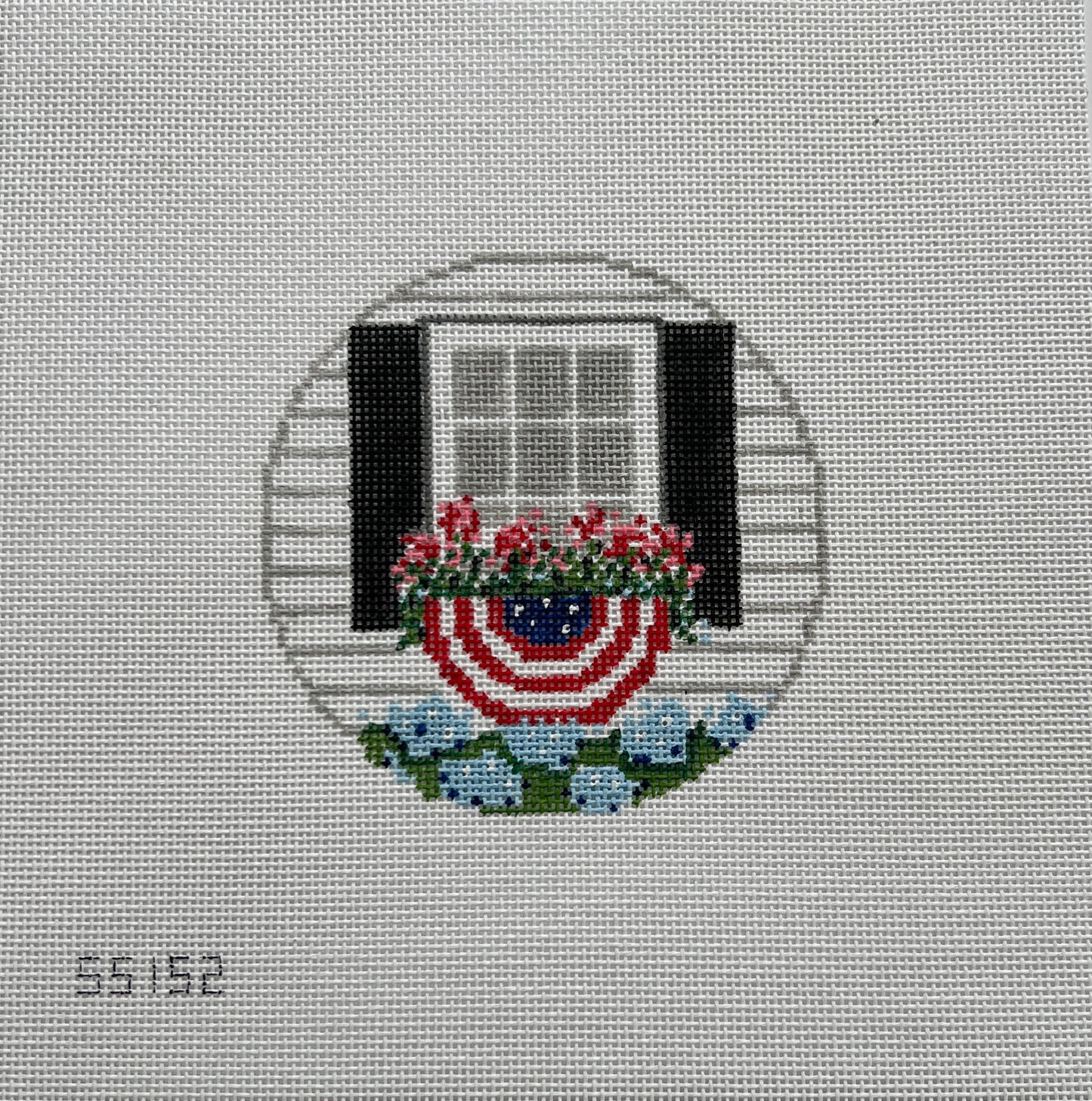 Patriotic Window with Bunting