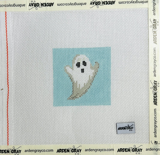 Spooky ghost mini needlepoint canvas