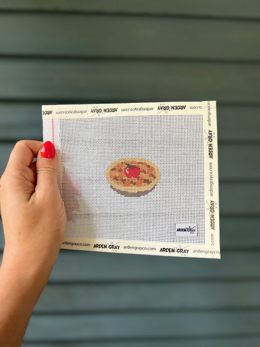 Apple Pie mini needlepoint canvas