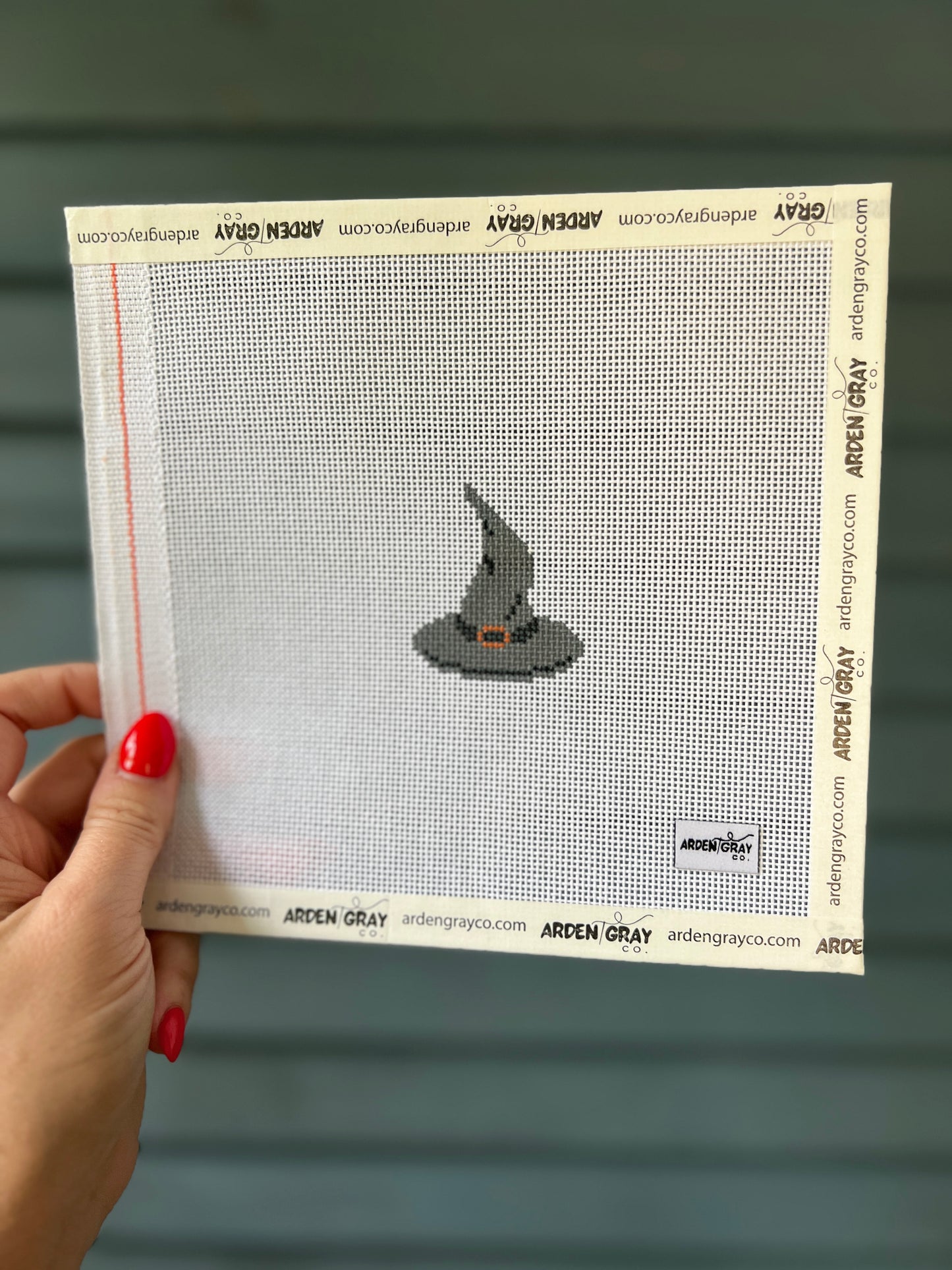 Witches Hat mini needlepoint canvas