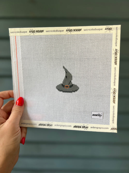 Witches Hat mini needlepoint canvas