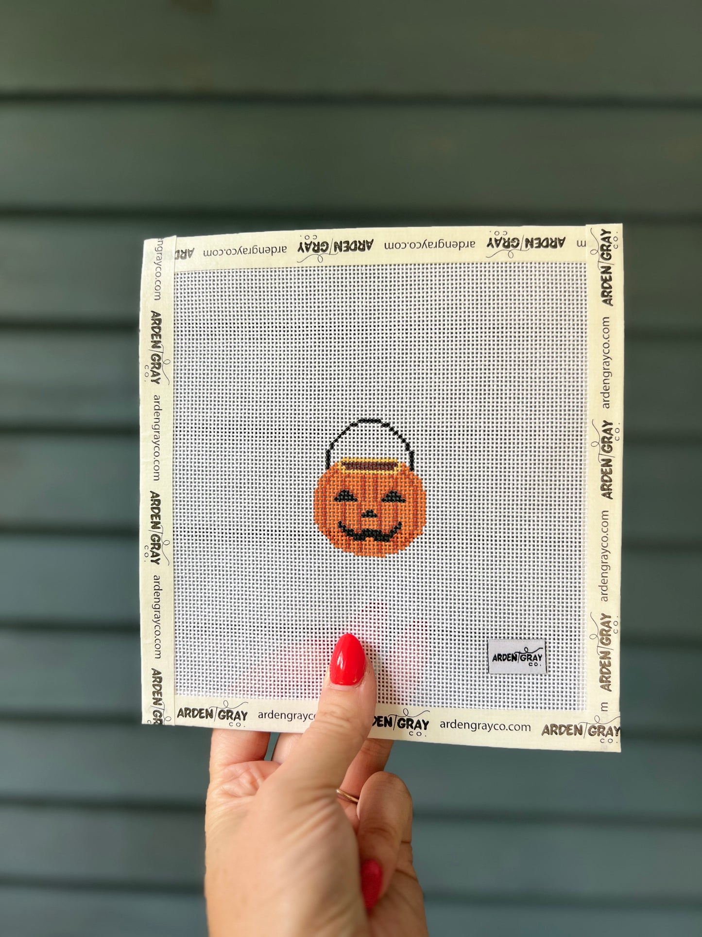 Halloween bucket needlepoint mini