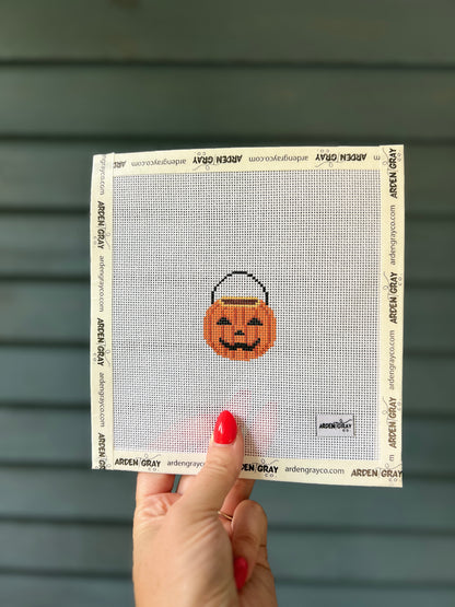 Halloween bucket needlepoint mini