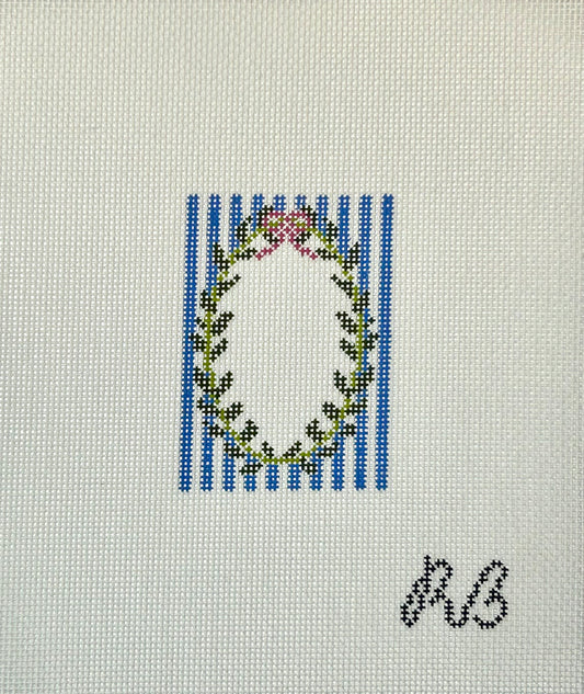 Striped Wreathe Frame