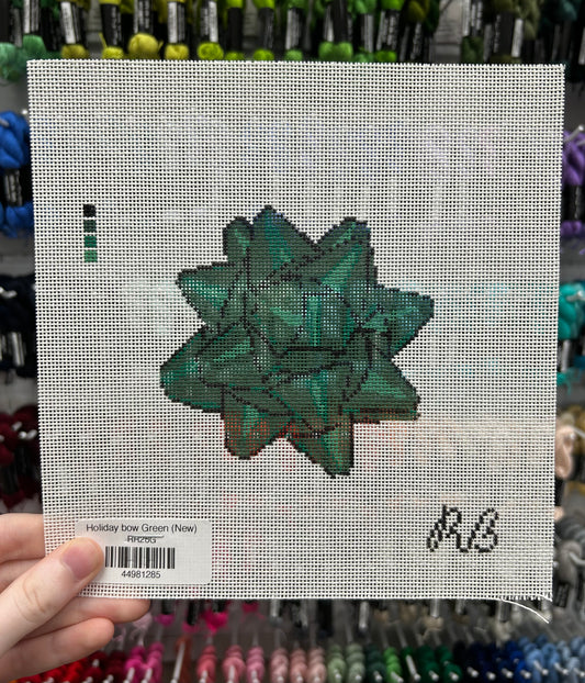 Green Holiday Bow