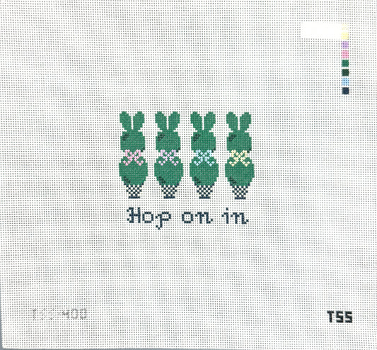 Bunny Topiary Needlepoint Canvas