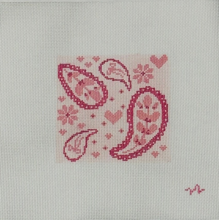 Pink Paisley Square