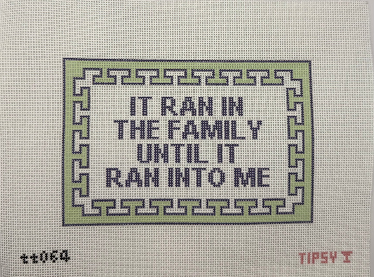Ran in the Family Needlepoint Canvas