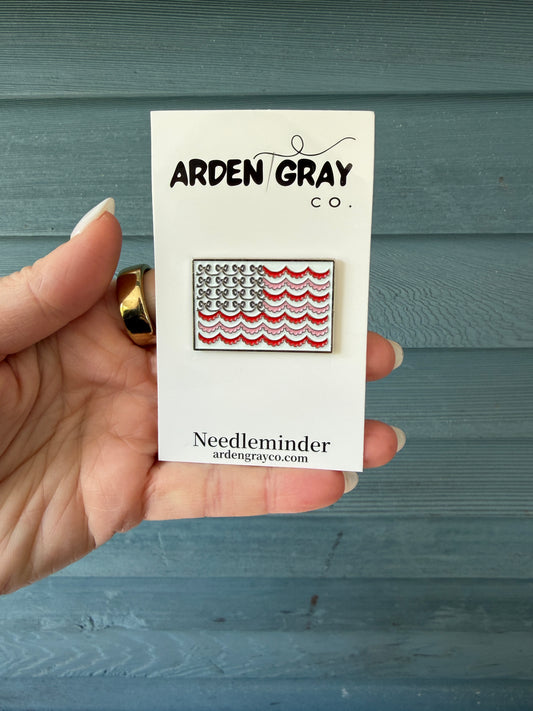Arden Gray Bow Flag Needleminder