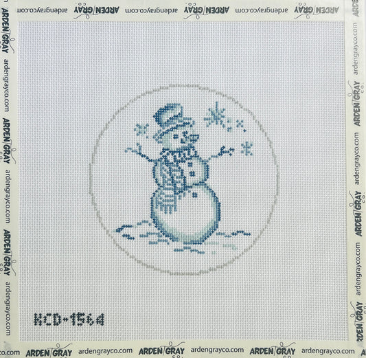 Blue Snowman Ornament