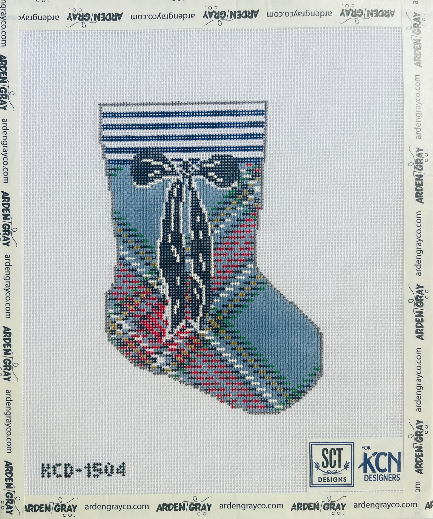 Blue Tartan Mini Stocking