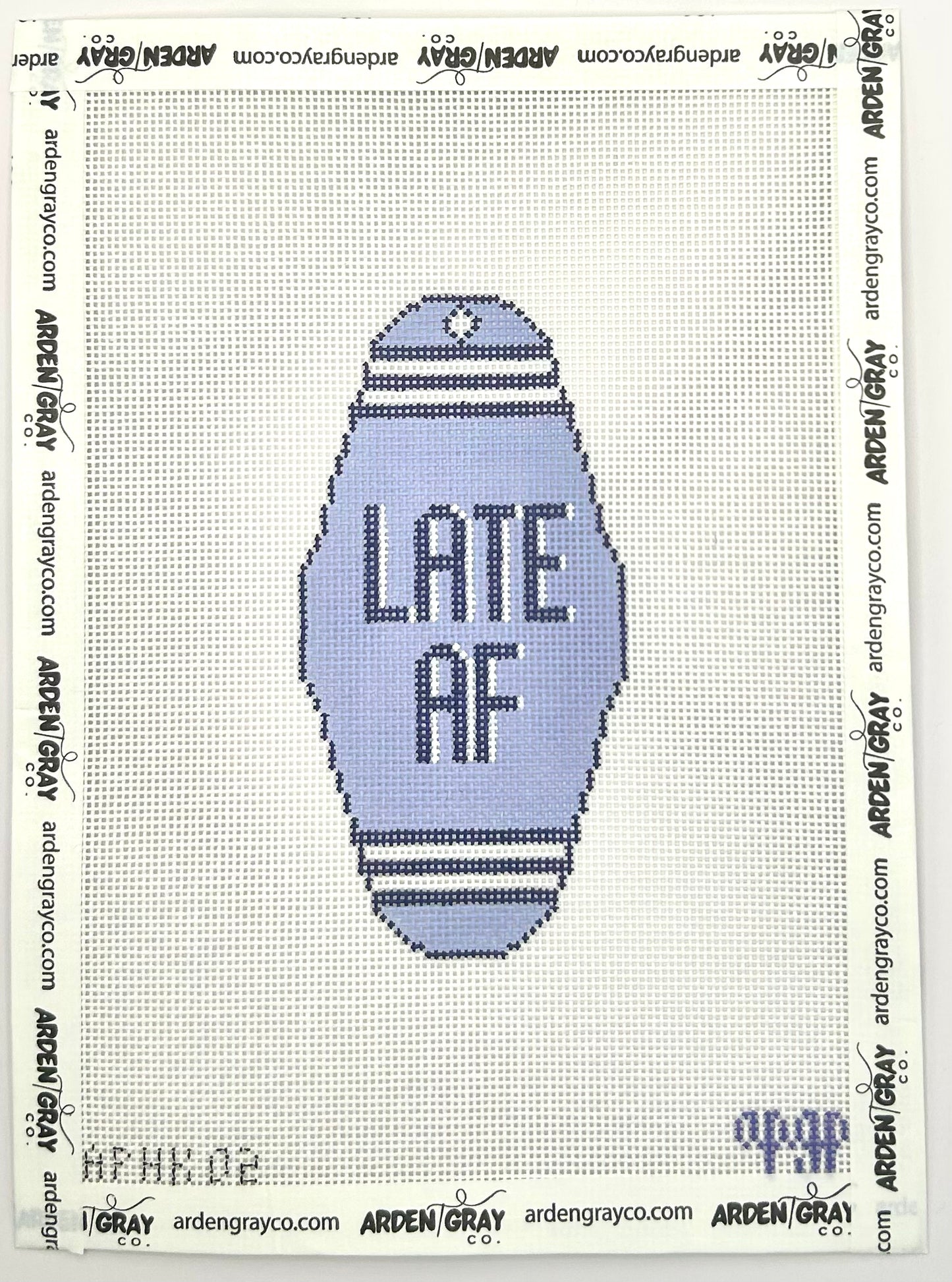 Late AF Key Fob by Melissa Loves Needlepoint