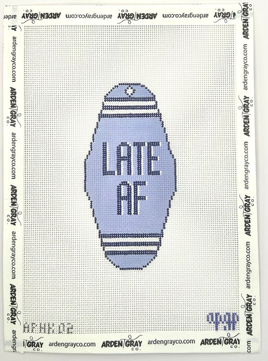Late AF Key Fob by Melissa Loves Needlepoint