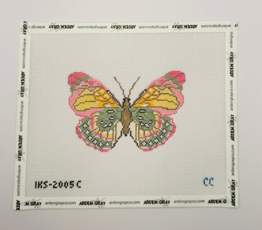 Pink Green Butterfly Ornament