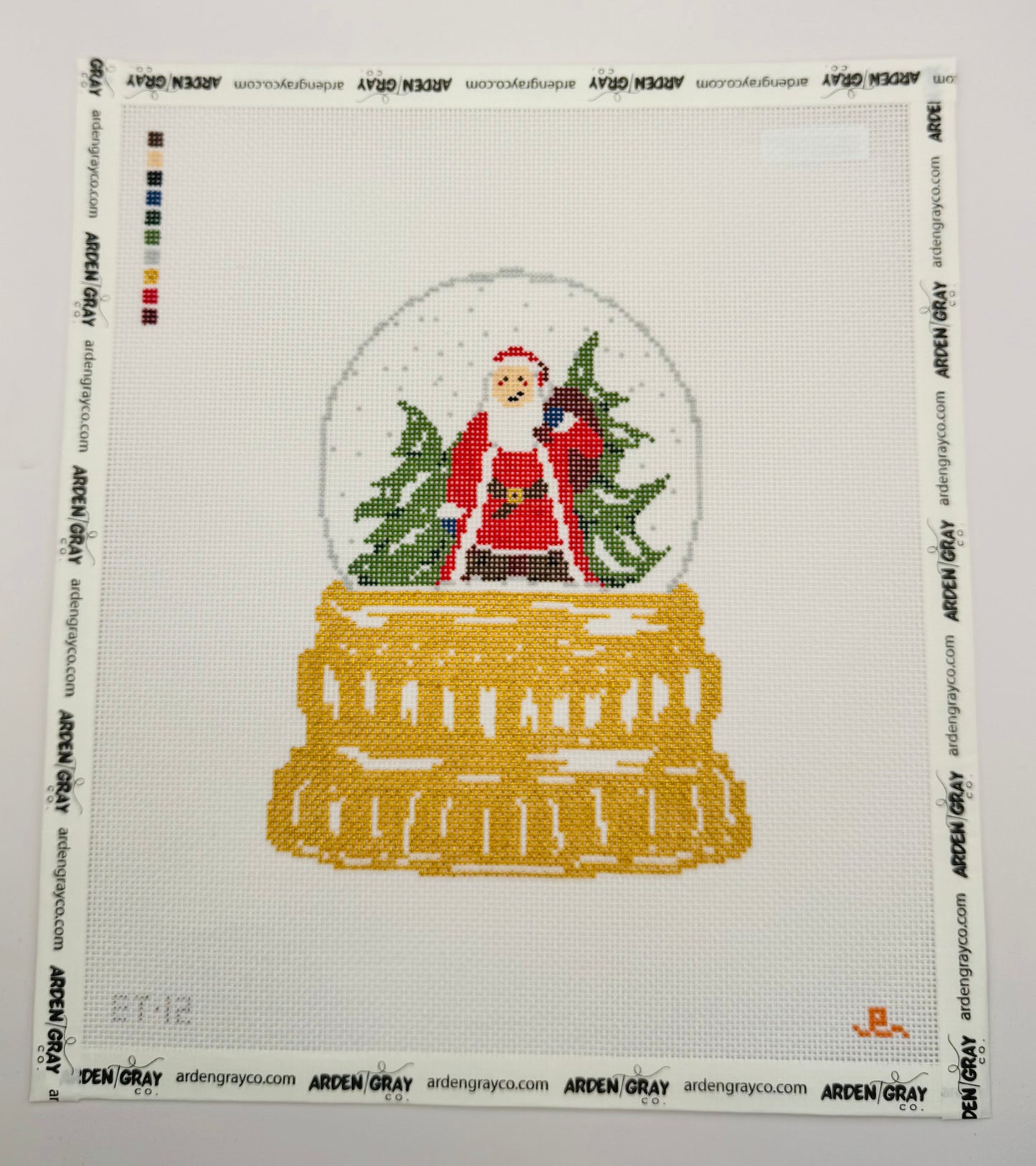 Santa Snow Globe Canvas