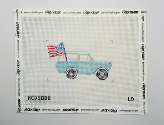 Bronco & Flag Canvas