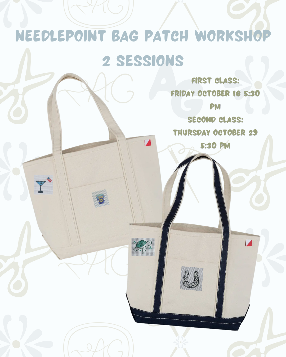 Needlepoint Bag Patch Workshop